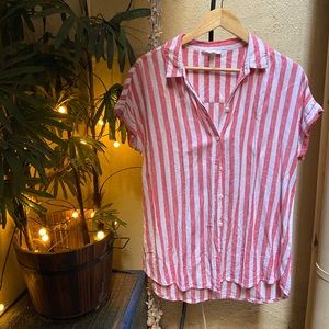Red/ White Stripes Tops.Size- M